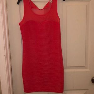 Coral cocktail dress